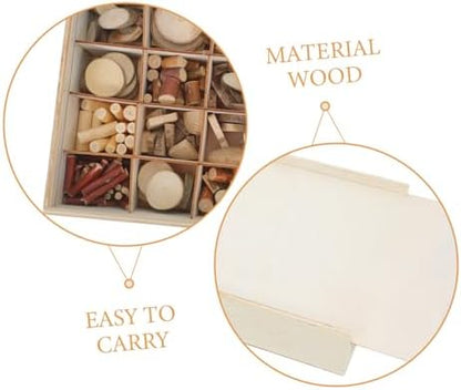 Homoyoyo Wood Craft Slices Kit with Natural Tree Bark Small Wooden Craft Pieces for Ornament Making DIY Wood Art Decorations Set for Adults for Holiday and Home Decor - Image 3