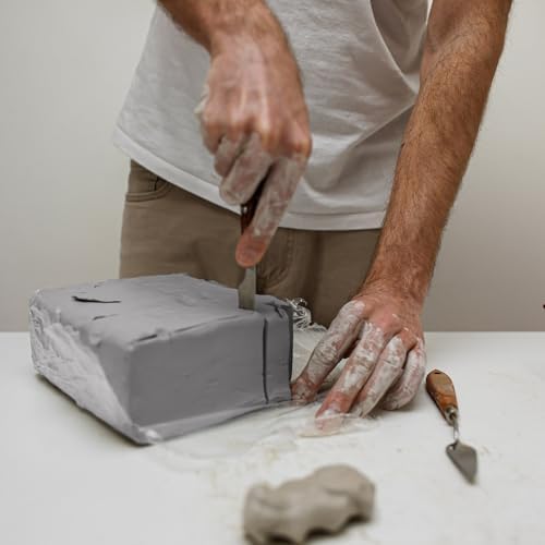 ReArt Natural Air-Dry Clay, Pottery Clay, All-Purpose Modeling Clay 20lbs for Sculpting, Hand Modeling and Throwing (Gray) - Image 2