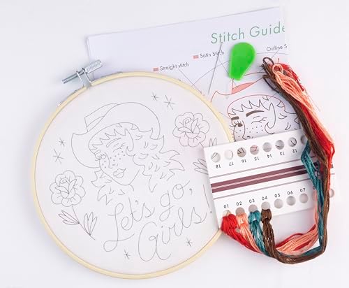 FUNATIC Let's Go Girls Cool and Fun Embroidery Kit for Adults - Image 2