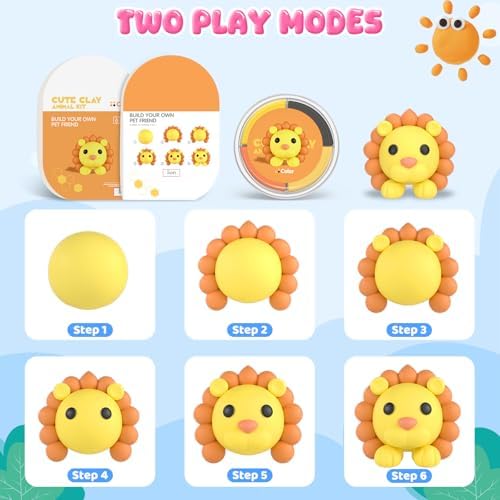 Air Dry Clay Kit for Kids, 10 Animal Boxes with Sculpting Tools - Image 6