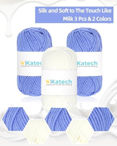 Katech Crochet Kit for Beginners w/Striped Tote Bag 3-1 Step-by-Step Guide - Image 4