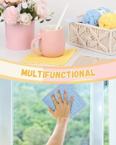 Aeelike Knitting Kit for Beginner Adult, Easy Dishcloth Knit Set, Color B - Image 6