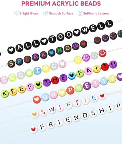 ARTDOT 7 Cases Assorted Letter Beads for Friendship Bracelets Making Kit, 9800 Pieces Pre-Sorted Jewelry Making Supplies Alphabet Beads with Organizer Crafts Gifts - Image 3