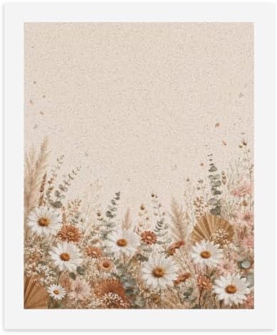 Bozfoxa Paint by Numbers Kit for Adults Beginner Cream Daisy Pampas by Unknown