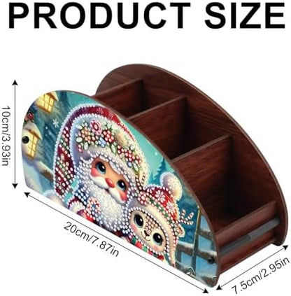 Christmas Diamond Painting kits Organizer Box, Diamond art DIY Santa Claus Special Shape Diamond Partial Mosaic Handmade Making Kit Organizer Box, Home Dining Living Room TableTop Art Decoration - Image 2