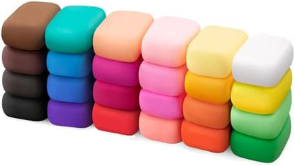 Air Dry Clay 24 Colors, Modeling Clay for Kids, DIY Molding Magic Clay, Toy Gifts for Age 3+ Years Old Boys Girls Kids by Exptolii
