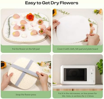 Caydo 9" x 9" Microwave Flower Press Kit for Adults - Image 6