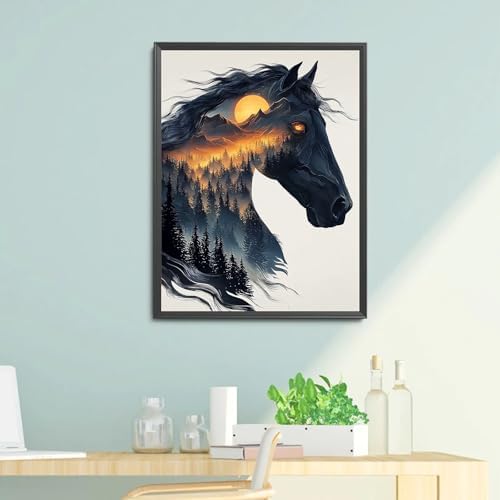 NZNANCHU Paint by Number for Adult,DIY Animal Painting Kits for Adults,Color by Numbers,Horse Paint by Number Canvas Crafts Watercolor for Beginners Hoom Decor (Horse) - Image 6