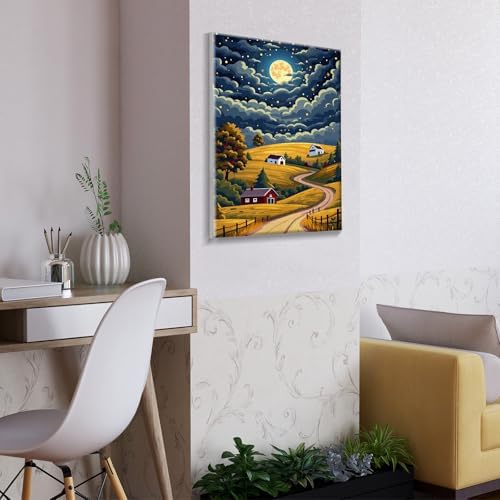 ATDMS Landscape Paint by Numbers Kit for Adults with Frame, 8x12 Inch - Image 5