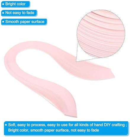 PATIKIL 240pcs Quilling Strips Paper, 3mm x 39cm Origami Paper Quilling Kits for Adults Beginner Art DIY Craft Christmas, Light Pink - Image 3