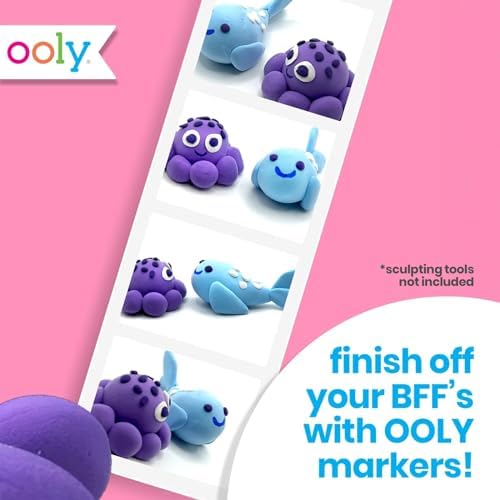 Ooly Creatibles Air Dry Clay for Kids, Includes 10 Reusable Tubs, 40 Colors - Image 6