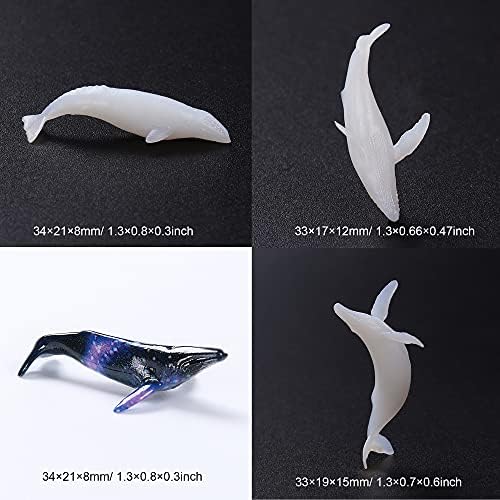 Woohome 12 PCSJewelry Making Supplies Resin Mould Filler, 3D Mini Jellyfish Bear Penguin Whale Resin Casting Moulds Fillers, 3D Resin Filler Art Craft Supplies Epoxy Moulds for Art Resin Crafts DIY - Image 7