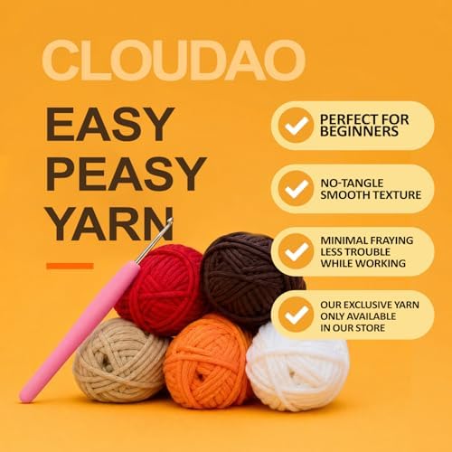 CLOUDAO Crochet Kit for Adult Beginners, Funny Poop Amigurumi Craft Kit, All Materials Included, Step-by-Step Video Tutorials for DIY Handmade Gift - Image 4