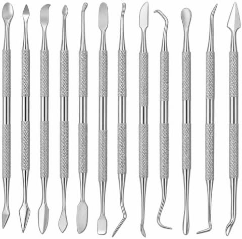 TAURISH 12 Piece Stainless Steel Wax Carver Tool Set Double Ended by TAURISH