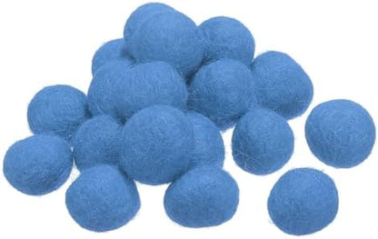 PATIKIL Wool Felt Balls Beads Wool Felting Pom 2cm 20mm Light Blue for Home Decor DIY Crafts Handcrafts Project Pack of 20 by PATIKIL