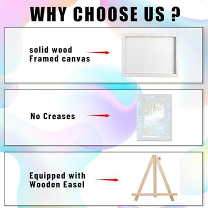 Ausanrl Lemon Framed Paint by Numbers Kit for Adults Wooden Easel 12x16inch - Image 5