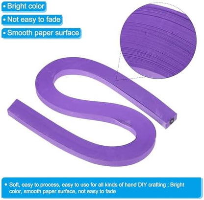 PATIKIL 120pcs Quilling Strips Paper 3/8"(10mm) 54cm Origami Paper Quilling Strip for Art DIY Hand Craft Christmas, Dark Purple - Image 3