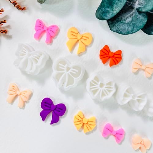 Xaekicr Polymer Clay Cutters Bow Set – 5PCS Cute Bow Clay Cutters for Polymer Clay Jewelry, Sweet Ribbon Clay Earring Cutters Shapes, DIY Clay Tools for Earrings, Charms and Crafts - Image 6