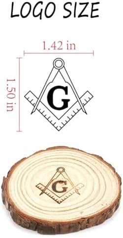 AIMOADO 1.5" Masonic Branding Iron, for Wood Hats Leather BBQ & Steak - Image 2