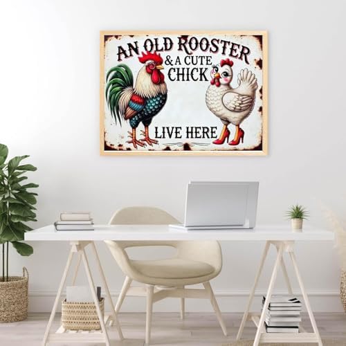 MjhRcll Chicken Stamped Cross Stitch Kits,Chicken Embroidery Starter Kit for Adult Beginners,Animals Cross Stitch Kits for Adults 12×16 Inch - Image 4