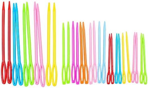 Hekisn Large-Eye Plastic Sewing Needles, Colorful Safety Lacing Needles, 3 Different Sizes Yarn Sewing Needle, Learning Needles for DIY Sewing Handmade Crafts 3.5 & 2.76 & 2.1 inch (30 Pieces) - Image 3