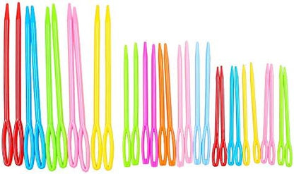 Hekisn Large-Eye Plastic Sewing Needles, Colorful Safety Lacing Needles, 3 Different Sizes Yarn Sewing Needle, Learning Needles for DIY Sewing Handmade Crafts 3.5 & 2.76 & 2.1 inch (30 Pieces) - Image 3