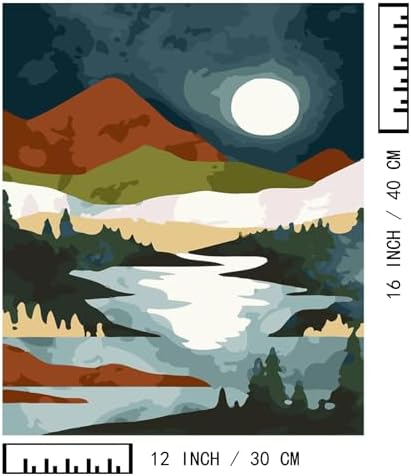 BAISITE Paint by Numbers Kit for Adults Beginners,12" Wx16 L 2 Pack Canvas for Painting Kits for Adults in Colorful Box 6970 Already Framed - Image 7