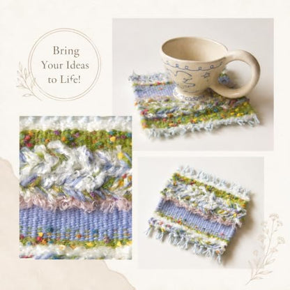 Weaving Loom for Adults & Kids - Weaving Loom Kit | Beginner-Friendly Table Loom & Lap Loom with Yarn, Canvas Tote Bag,Tools & Instructions | Wooden Loom for Multicraft Projects (15.8 x 11.8 inches) - Image 3