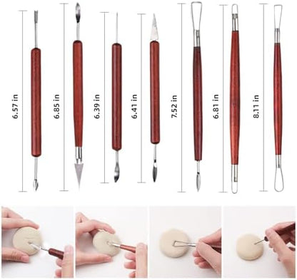 18pcs Clay Sculpting Tools, Basic Polymer Clay Pottery Carving Tool Kit - Image 3
