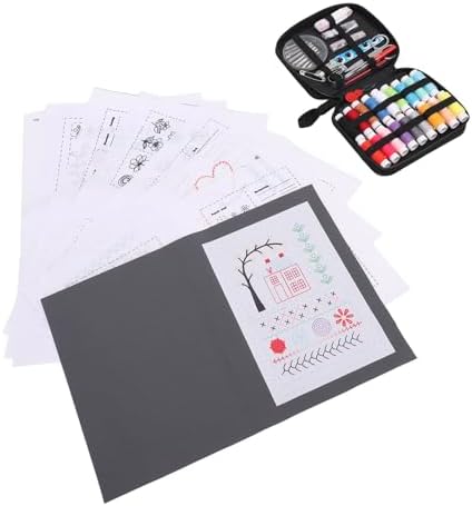 OPPWONG Embroidery Stitch Book Kit, Complete Sewing Tools Set, Hoop Needles Threads Fabric Kit with Instructional Booklet, Ideal for Embroidery Beginners & Craft Projects - Image 4