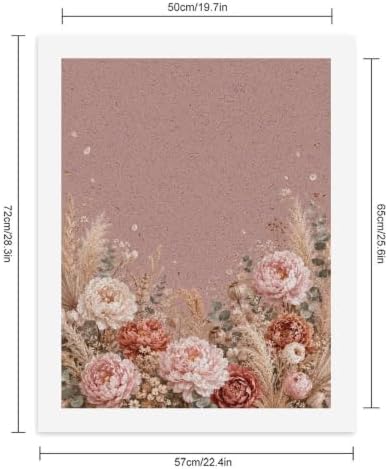 Bozfoxa Paint by Numbers Kit for Adults Beginner Mauve Peony Meadow - Image 2