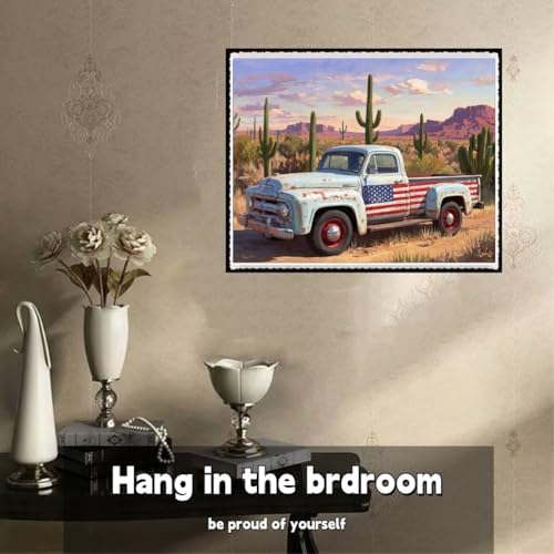 ACANDYL Truck DIY Paint by Numbers Kit for Adults Paint by Numbers Beginner Canvas Painting by Number Cactus Tree DIY Acrylic Oil Painting on Canvas Arts Craft Decoration 16x20 Inch - Image 3