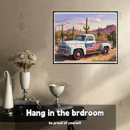 ACANDYL Truck DIY Paint by Numbers Kit for Adults Paint by Numbers Beginner Canvas Painting by Number Cactus Tree DIY Acrylic Oil Painting on Canvas Arts Craft Decoration 16x20 Inch - Image 3