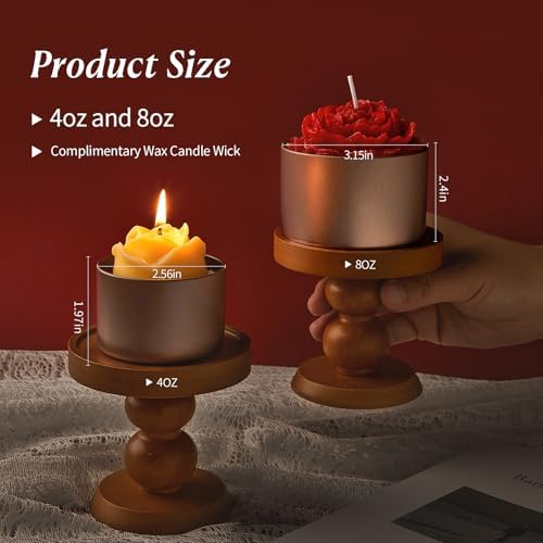 MGLIFEUL 4oz Candle Tins Jars Cans with Lids and Wax Wick for Making Candle - Image 2