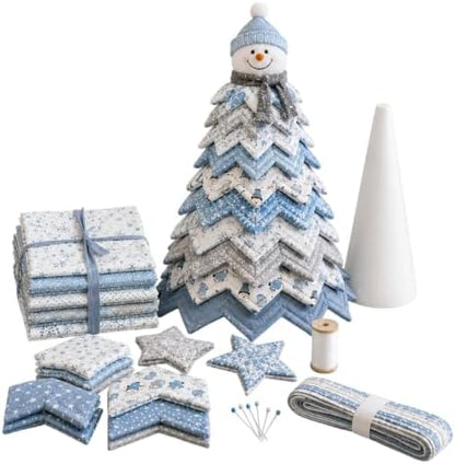 DIY Quilted Christmas Tree Kit, 3D Fabric Patchwork Craft Set for Adults & Beginners, Handmade Holiday Sewing & Tabletop Decor Project, Creative Crafting Gift Box (#U) by Unknown