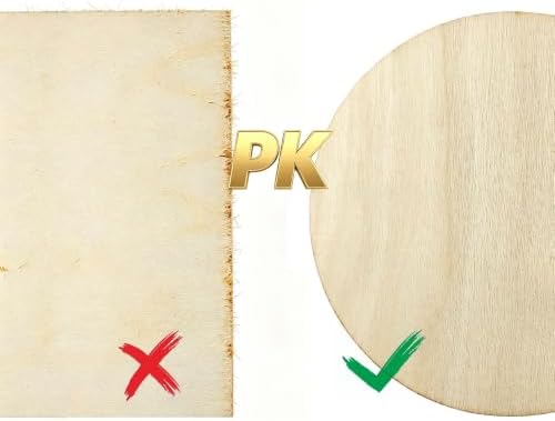 15 Pack 4 Inch Unfinished Wood Pieces for Crafts, Laser Blanks (15, Circle) - Image 5