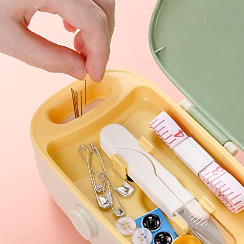 Missraza Sewing Kit, Portable Kit for Adults, Plastic Box Needle and Thread Accesories Supplies Pink 15.5x6cm(6.1x2.36in) - Image 6