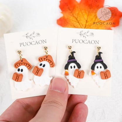 Puocaon Halloween Ghost Polymer Clay Cutters for Jewelry Earring Making - Image 6