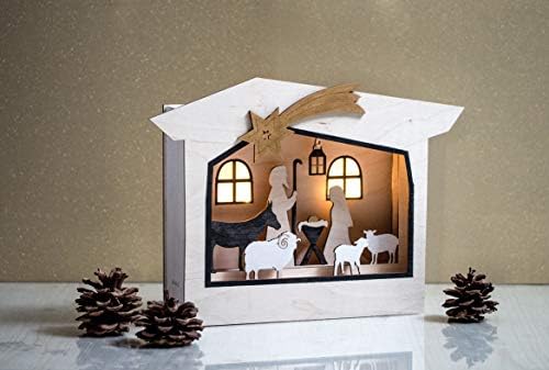 Rayher Wood.constr.3D Motif-Frames,FSCMixCred, Natural, 24x24x6.3cm, Crib, 13-Part, Box 1Set - Image 4