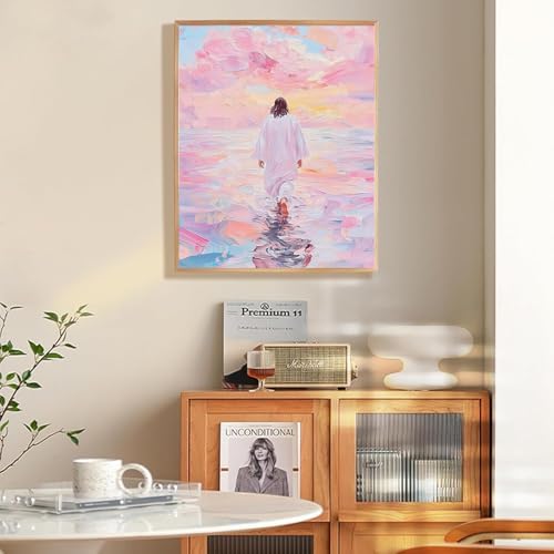 BAWKENTON Pink Jesus Paint by Numbers for Adults and Kids - Image 4