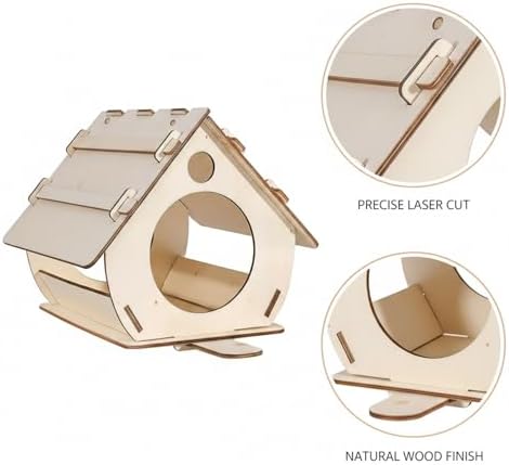 Syyavrrta DIY Wooden House Model Kit - Pre-Cut Natural Wood Craft for Home & Shelf Decor, Easy Assembly Project - Image 6