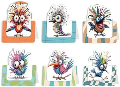 6 pack 3D Bird Diamond Painting Greeting Cards Kit, Animal Diamond Art Birthday Cards with Envelopes,DIY Thank You Card Making Craft for Adults,Handmade Greeting Card Supplies Gift Idea (Bird) by Unknown