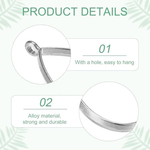 M METERXITY 20-Pack Open Bezels for Resin, Teardrop Shape Open Back Bezel Pendants for Resin Jewelry Making/DIY Earrings Necklace, Alloy Hollow Frame Pendants [Silver Tone] - Image 2