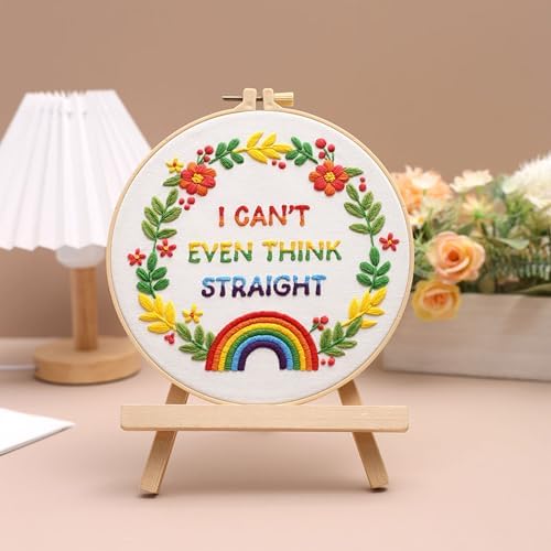Louise Maelys LGBT Pride Embroidery Kit for Beginners Rainbow Craft - Image 4