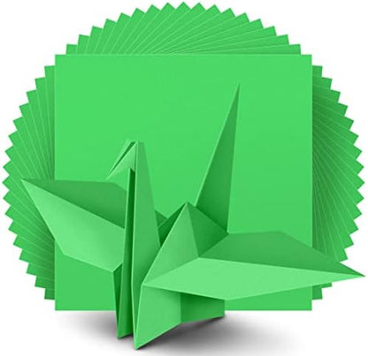 IOOLEEM Origami Paper, 200 Sheets, Green Origami Paper, 6 Inch Square, Double Sided Colored Paper for Crafts DIY Party & Decoration by IOOLEEM