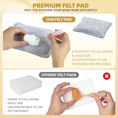 MOREJMTT Needle Felting Kit,6Pieces Cats Making Wool Needle Felting Starter Kit with Instruction,Felting Kits for Beginners Adult,Needle Felting kit Beginner,Wool Felting kit(6 Pack Cats) - Image 5