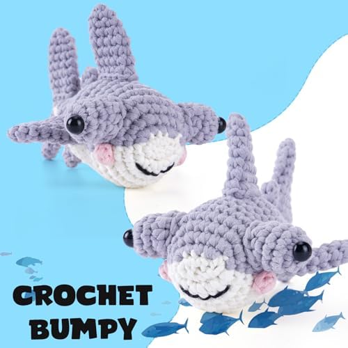 CrochetBox Hammerhead Shark Crochet Kit for Beginners, Adults and Teen - Image 2