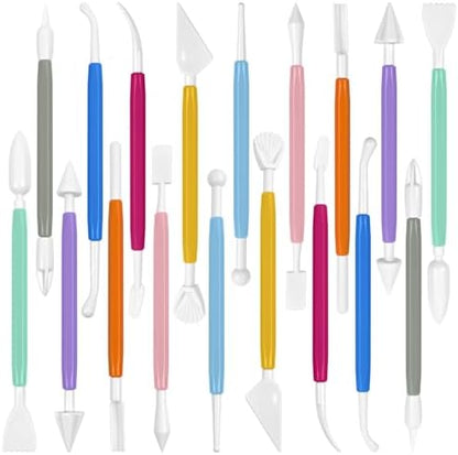 18PCS Double Ended Clay Sculpting Tools Set for Air Dry Polymer Clay Craft by Unknown
