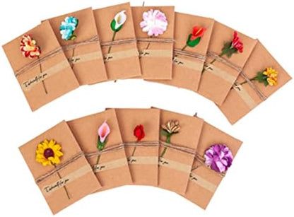 NUOBESTY 12-piece Vintage Kraft Diy Greeting Card Kit Holiday Card Making Supplies by NUOBESTY