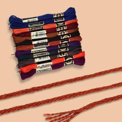 12 Skeins 6 Strands Hand Variegated Embroidery Floss Gradient Cross Stitch Thread Polyester Friendship Bracelet String Yarn Bracelets Threads Bulk for Sewing Knitting Craft Crochet Stitching - Image 5